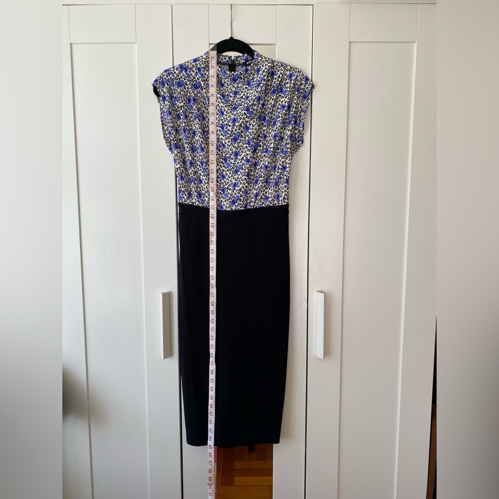 EXPRESS Blue and Black Mid-length dress, Size XS